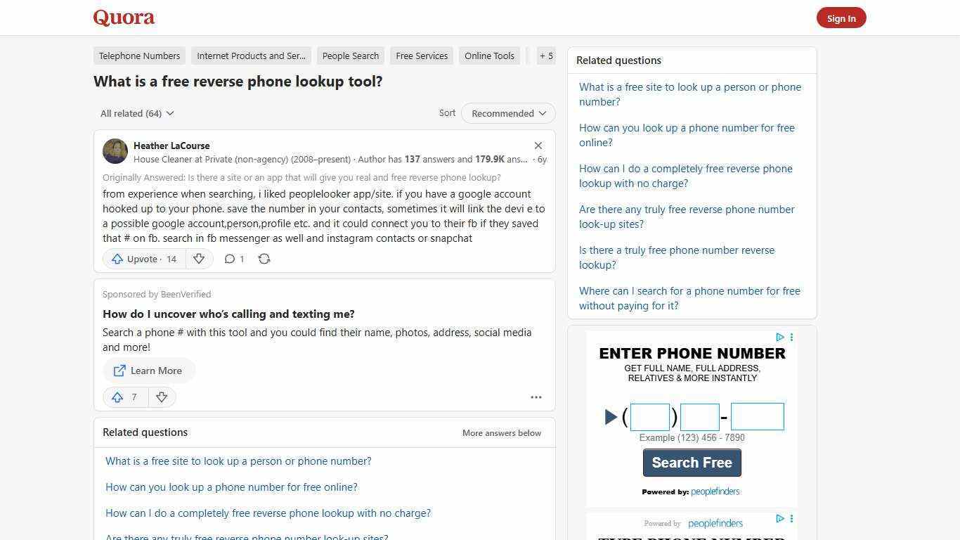 What is a free reverse phone lookup tool? - Quora